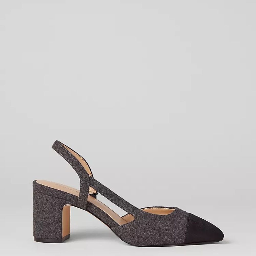 Ann Taylor Gray and Black Heels